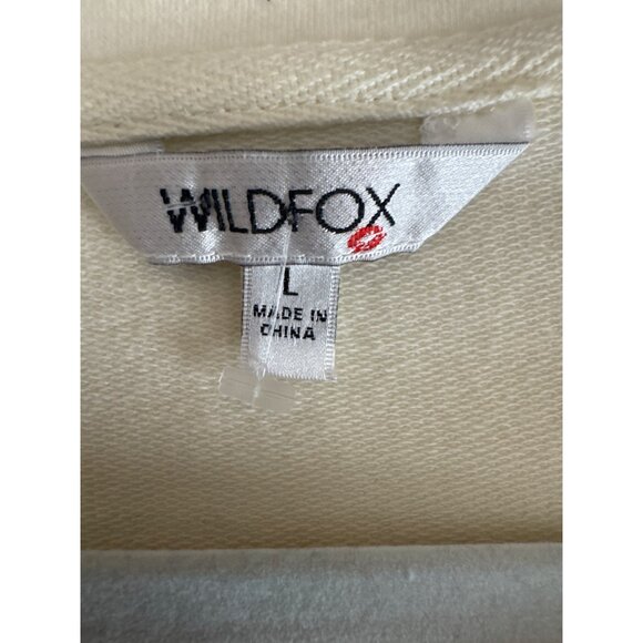 Wildfox Oatmeal Hearts Sweatshirt size large new $160 - Picture 3 of 6